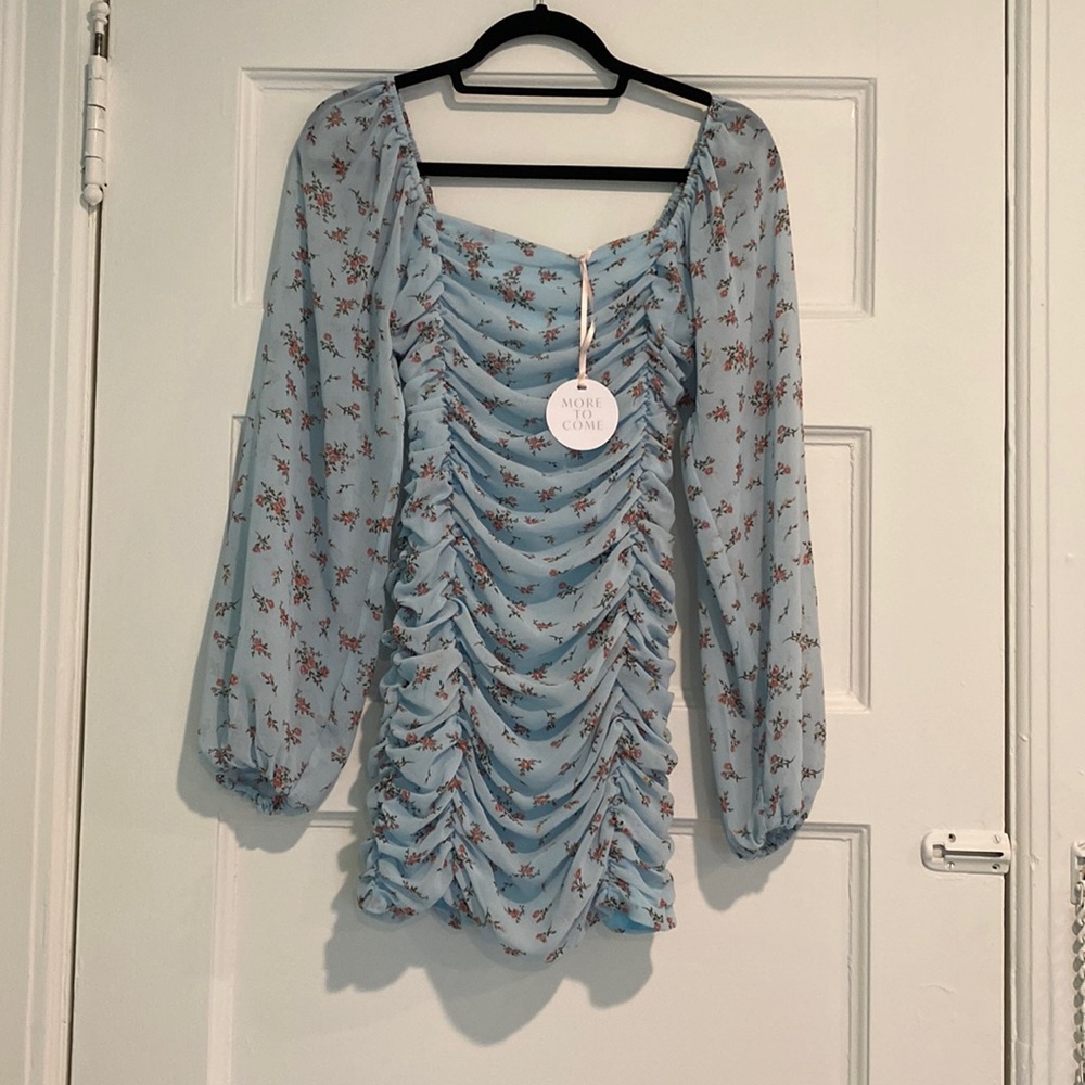 More to Come Baby Blue Mini Dress Seize Small